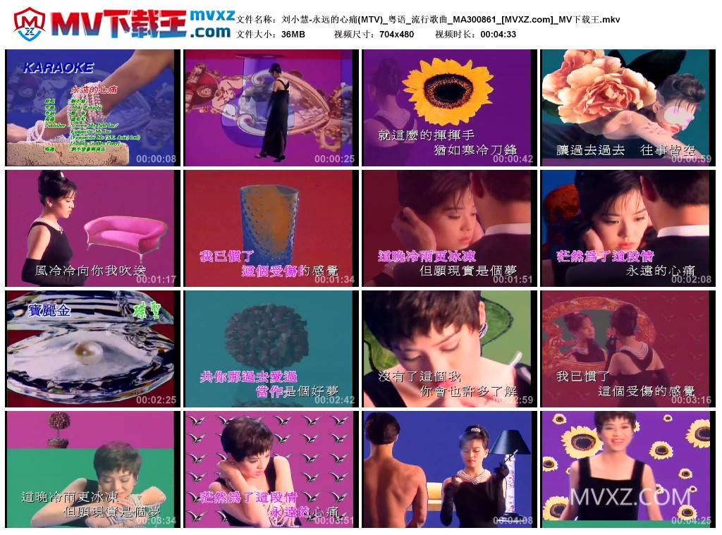 刘小慧-永远的心痛(MTV)_粤语_流行歌曲_MA300861